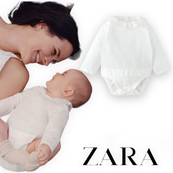 ZARA Baby | Light Ecru | COMBINATION BODYSUIT SHIRT - Picture 1 of 6